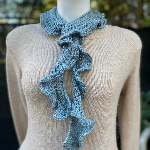 Soft Silky‎ Feeling Elegant Ripple Accessory Scarf Blue Green Lavender Purple - Picture 8 of 10